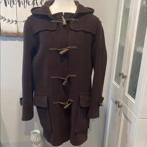 Women's Brown Toggle Coat